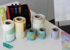 Deko-Band Reispapier 10 cm, selbstklebend + beschriftbar, 10m