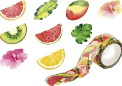 Deko-Sticker aus Reispapier "Obst", 200 Stück