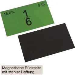 Demo-Bruchrechen-Streifen, linear, 100 cm, magnetisch, 51-tlg.
