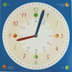 Demo-Lernuhr 1-24 analog, 30x30 cm, manuell