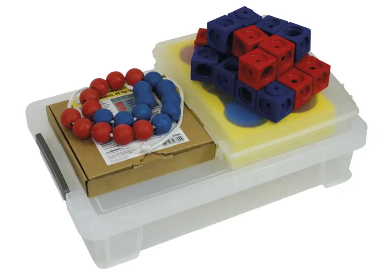 Demo Mathe-Basis-Set Plus Zahlenraum bis 20, 200-tlg, magnetisch, rot/blau, in Box