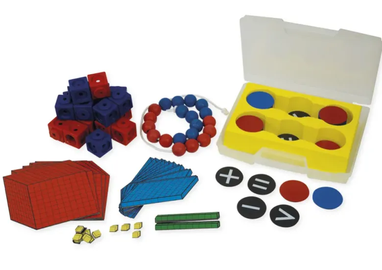 Demo Mathe-Basis-Set Plus Zahlenraum bis 20, 200-tlg, magnetisch, rot/blau, in Box
