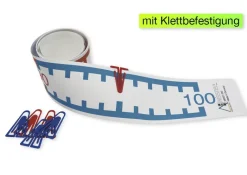 Demo-Zahlenstrahl-Rechenband mit Klettpunkten, 3 m, 1-100