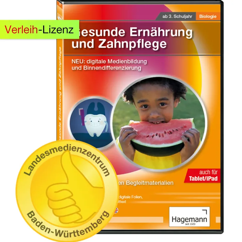 Didaktische DVD "Gesunde Ernährung und Zahnpflege", tabletfähig