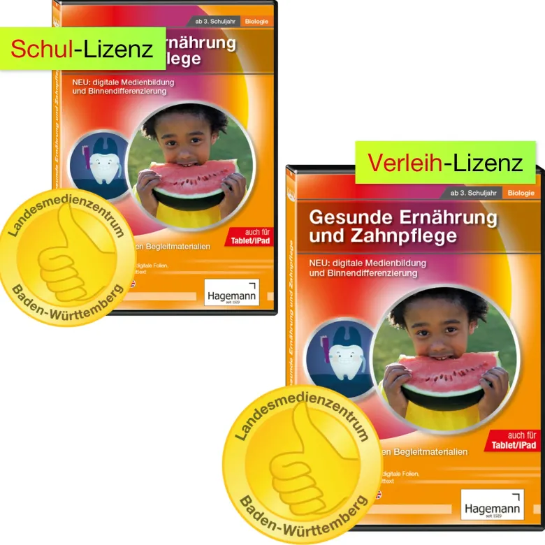 Didaktische DVD "Gesunde Ernährung und Zahnpflege", tabletfähig