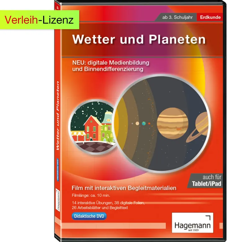 Didaktische DVD "Wetter und Planeten", tabletfähig