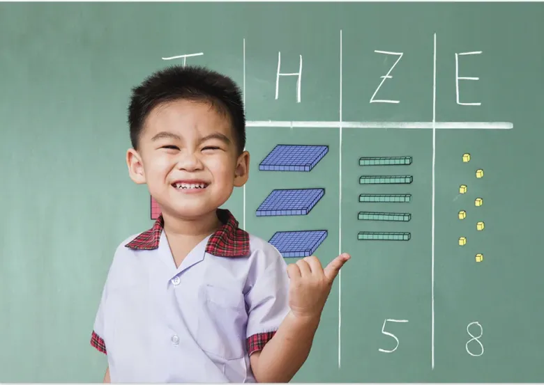 Dienes Demo-Dezimal-Rechensatz, magnetisch, 54-tlg. im Karton