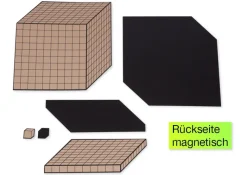 Dienes Demo-Dezimal-Rechensatz, naturfarben, magnetisch, 54-tlg. im Karton