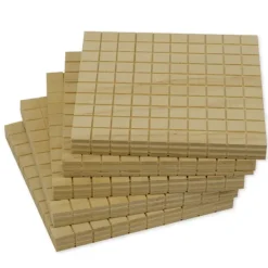 Dienes Dezimal-Hunderter-Platte, aus Holz, 5 Stück