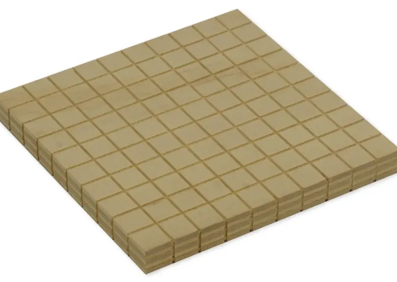 Dienes Dezimal-Hunderter-Platte, aus Holz, 5 Stück
