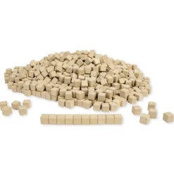 Dienes Dezimalrechen-Einer-Würfel, naturfarben, Satz 1.000 Stück