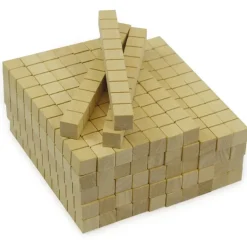 Dienes Dezimal-Zehner-Stäbe, aus Holz, 50 Stück