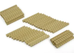 Dienes Dezimal-Zehner-Stäbe, aus Holz, 50 Stück