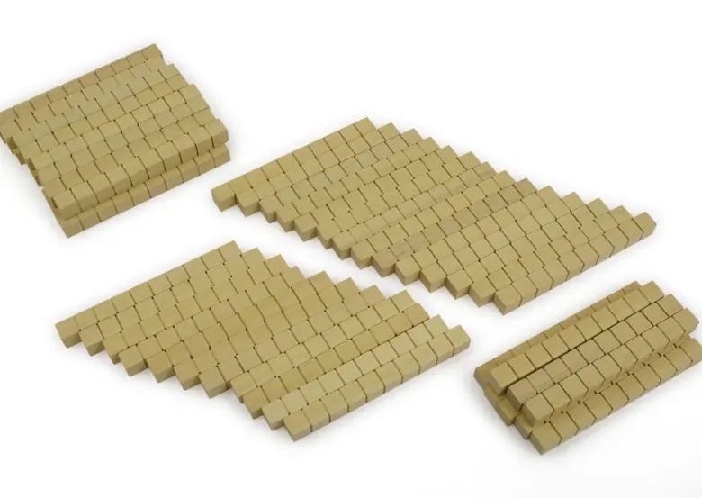 Dienes Dezimal-Zehner-Stäbe, aus Holz, 50 Stück