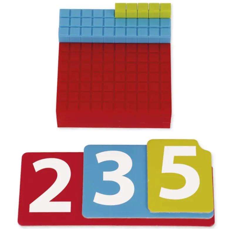 Dienes Grundsortiment Montessori, mit Zahlen-Karten, 170-tlg., Kunststoff