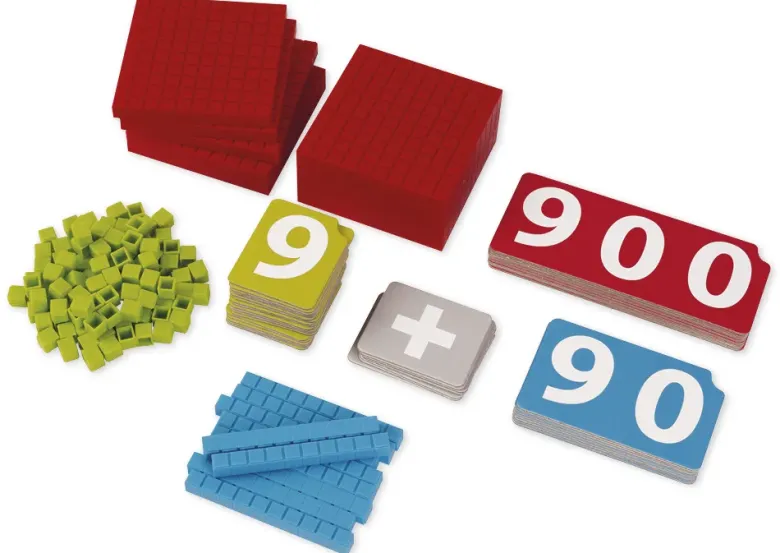 Dienes Grundsortiment Montessori, mit Zahlen-Karten, 170-tlg., Kunststoff
