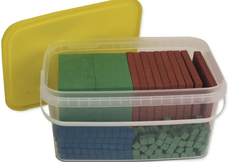 Dienes Grundsortiment Montessori, 121-tlg., RE-Wood, in Stapel-Box "Montessori Premium"