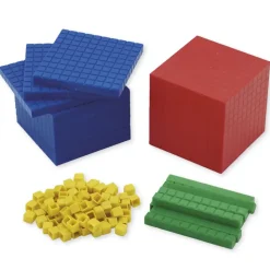 Dienes Grundsortiment, 121-tlg., Zahlenraum 1.000, farbig im Karton