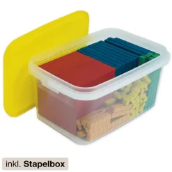 Dienes Grundsortiment, 141-tlg., Zahlenraum 1.000, farbig, in Stapel-Box