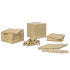 Dienes Grundsortiment, 121-tlg., Zahlenraum 1.000, naturfarben