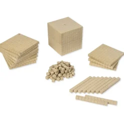 Dienes Grundsortiment, 121-tlg., Zahlenraum 1.000, naturfarben