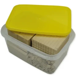 Dienes Grundsortiment, 121-tlg., Zahlenraum 1.000, naturfarben, in Stapel-Box