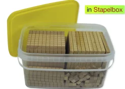 Dienes-Sortiment 121-tlg, aus Holz, Zahlenraum 1.000, in Stapel-Box