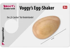 Egg-Shaker aus Holz, 6 cm