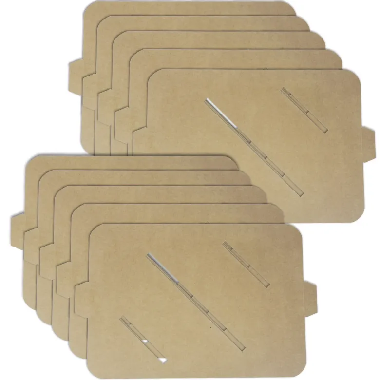 Ergänzungs-Set Einlegeböden für Papier-Trockenregal aus Pappe, 10 Stück