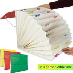 Fächermappe aus Pappe A4-Plus, farbig
