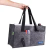 Fächer-Tasche aus Filz, faltbar, anthrazit