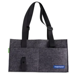 Fächer-Tasche aus Filz, faltbar, anthrazit