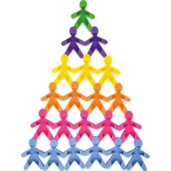 Figuren-Stapelspiel aus Kunststoff, farbig, 100 Stück