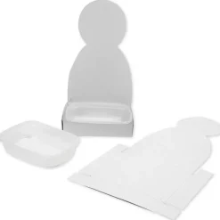Figur mit Kresse-Tablett, 6 Stück