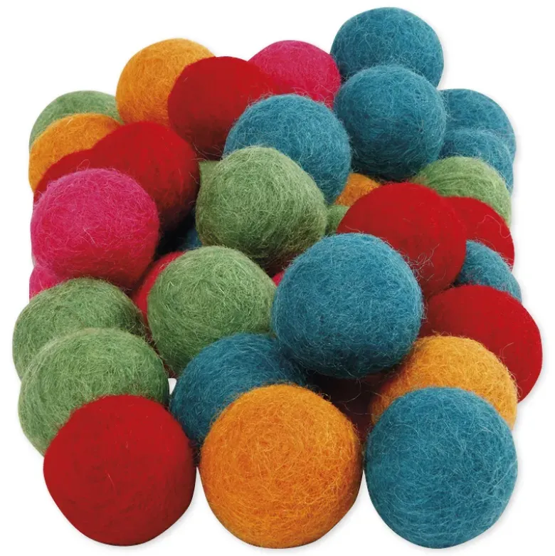 Filz-Kugeln 2 cm ø, 64 Stück