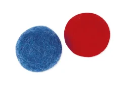 Filzkugeln rot/blau, 100-tlg.