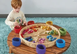 Filzschalen mit Kugeln zum Sortieren, 107-tlg.