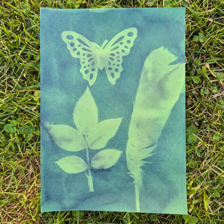 Foto-Solarpapier A5 farbig, mit Fixierscheibe, 16 Blatt