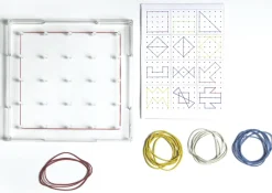 Geometrie-Brett einseitig (5x5 Stifte), 15x15 cm, transparent