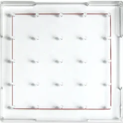 Geometrie-Brett einseitig (5x5 Stifte), 15x15 cm, transparent