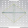 Geometrie-Brett einseitig (11x11 Stifte), 23x23 cm, transparent