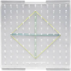 Geometrie-Brett einseitig (11x11 Stifte), 23x23 cm, transparent