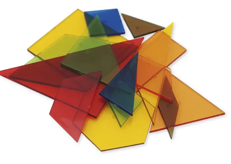 Geometrie-Flächensatz aus Acrylglas, 450-tlg. in Box