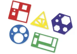 Geometrie-Flächenschablonen, 5 Stück