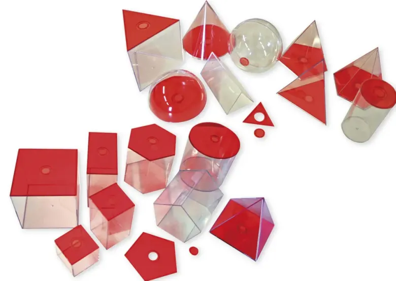 Geometrie-Körpersatz, groß, 17-tlg.