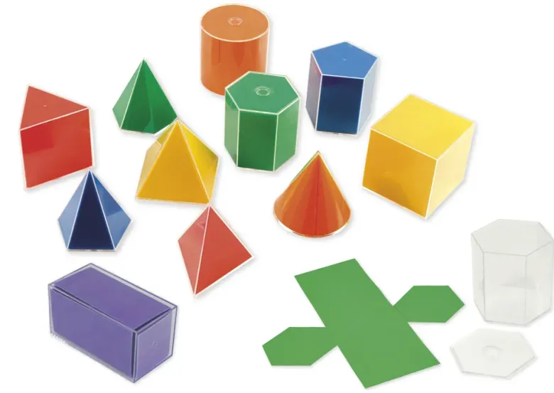 Geometrie-Körper Set mit Flächenabwicklung 22-tlg.