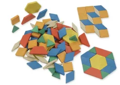 Geometrische Flächen aus RE-Wood, 250 Stück