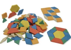 Geometrische Flächen aus RE-Wood, 250 Stück
