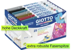 GIOTTO Decor Metallic Universal-Fasermaler, 25-tlg.