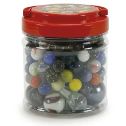 Glas-Murmeln "Faszination" in Dose, ca. 1 kg, ca. 16-35 mm ø